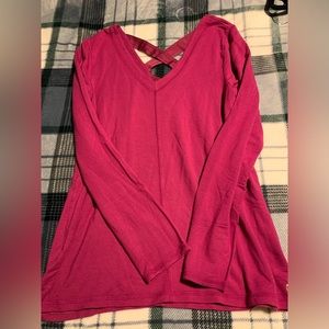 Lilly Pulitzer Fuscia Long Sleeve Lounge with Cross Back M